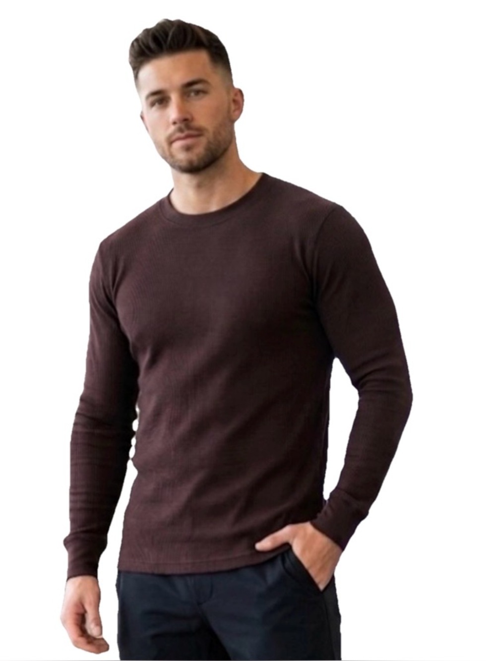 Sporty & Rich Men’s Black Long Sleeve Cotton Tee Shirt Size XS